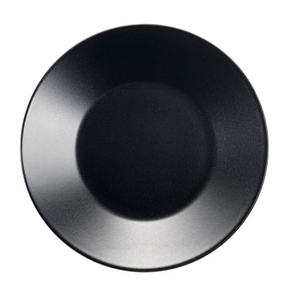 alfa-677-25qD0h-0 ΠΙΑΤΟ ΣΤΡΟΓΓΥΛΟ ΜΑΥΡΟ ΜΑΤ Ø27.5 CM 6 TEMAXIA