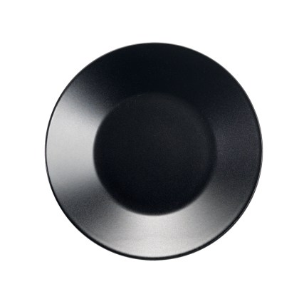 alfa-678-3obEdf-0 ΠΙΑΤΟ ΣΤΡΟΓΓΥΛΟ ΜΑΥΡΟ ΜΑΤ Ø25 CM 6 TEMAXIA